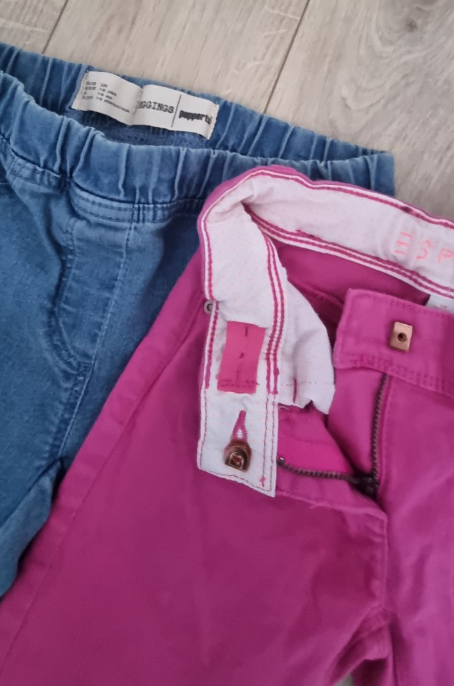 Spodnie Jeansy Esprit Pepperts 7 8 L 122 128 elastyczne różowe  dziewc