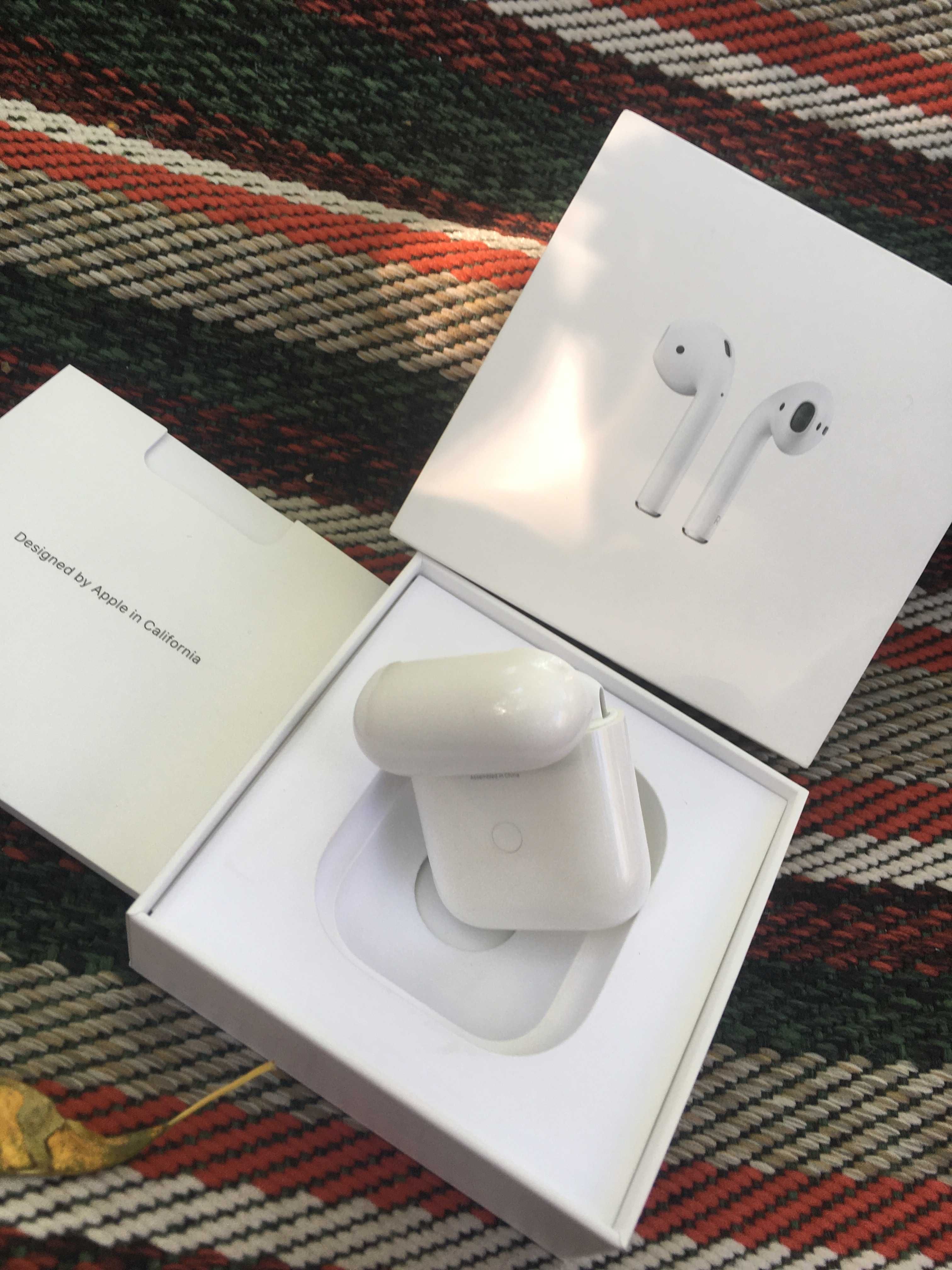 airpods 2 apple эпл эйрподс беспроводная зарядка кейса оригинал