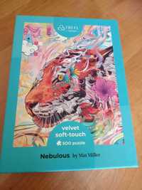 puzzle trefl 500 velvet soft-touch Nebulous by Mat Miller Tygrys Kot