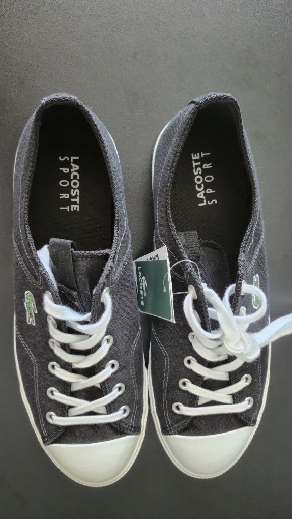 Buty Lacoste Newton SPM BLK/WHT TXT - rozm. 42