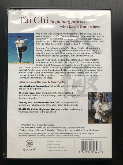 Dvd de Tai Chi por David-Dorian Ross
