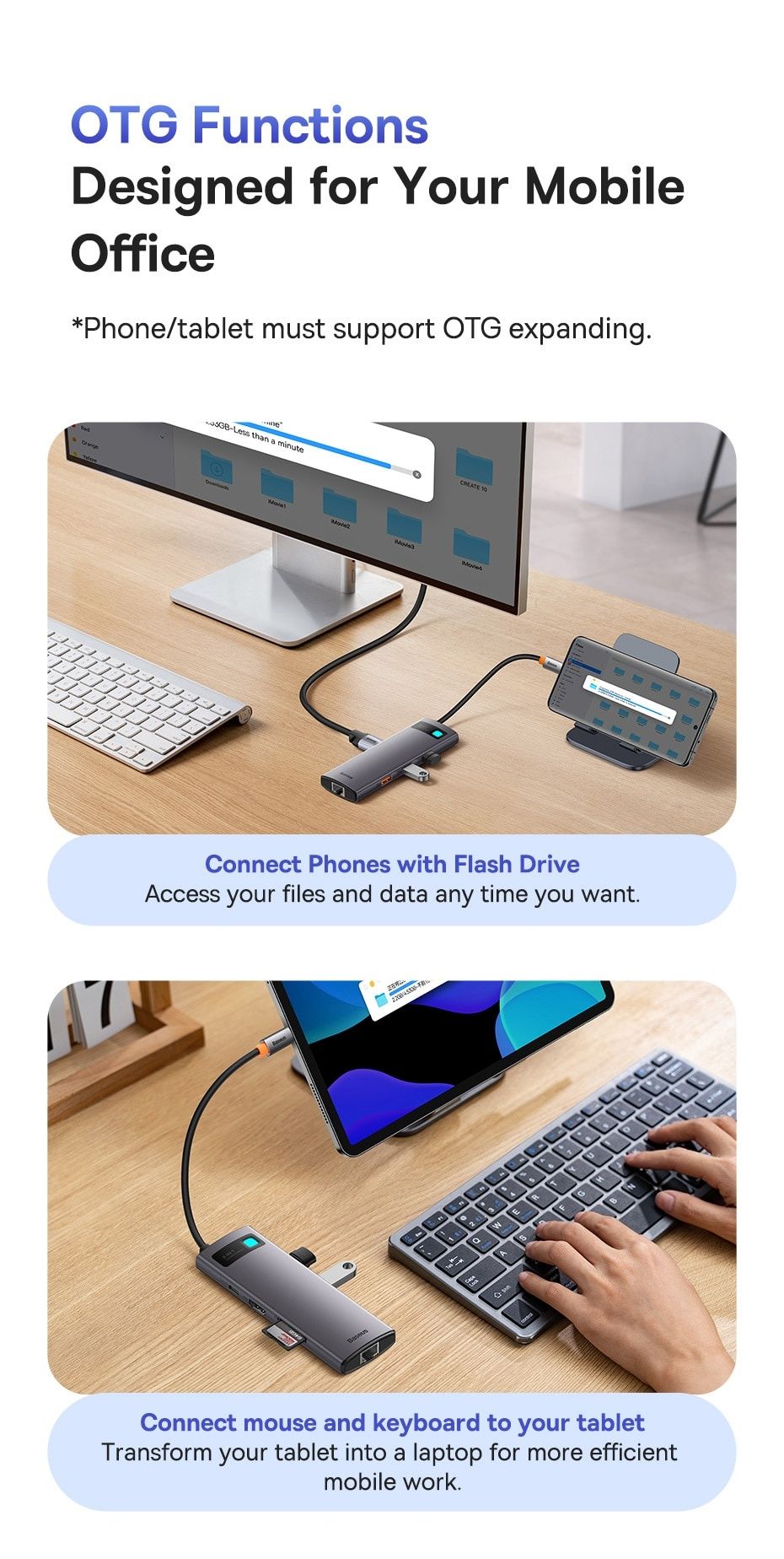 Хаб Baseus 8 in 1 Type-C Gleam hub адаптер переходник otg Macbook Pro