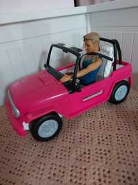 Barbie plażowy samochód terenowy auto jeep ken - gratis lalka barbie