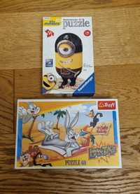 Puzzle 3D Ravensburger Minionek i puzzle Looney Tunes 60 szt