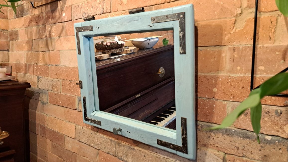Lustro z duszą rękodzieło ze starych ram okiennych Vintage Retro Loft
