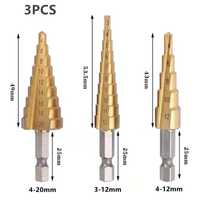 Набор свёрл конусных ступенчатых.