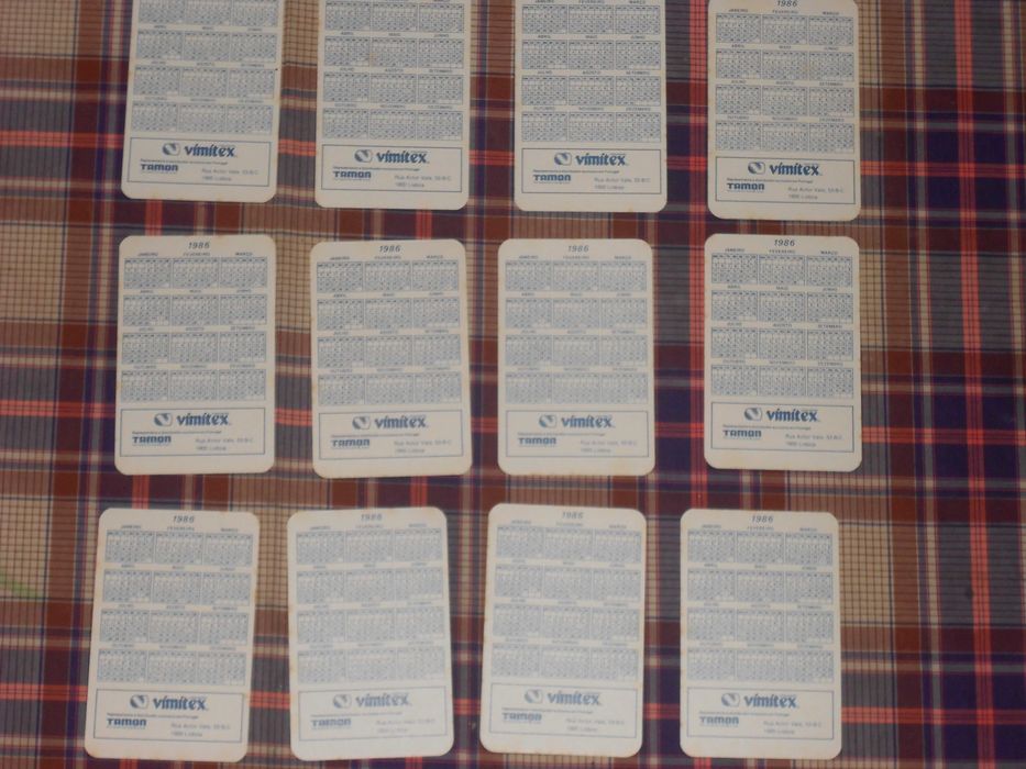Colecção calendarios portugueses anos 80 - 78 diferentes