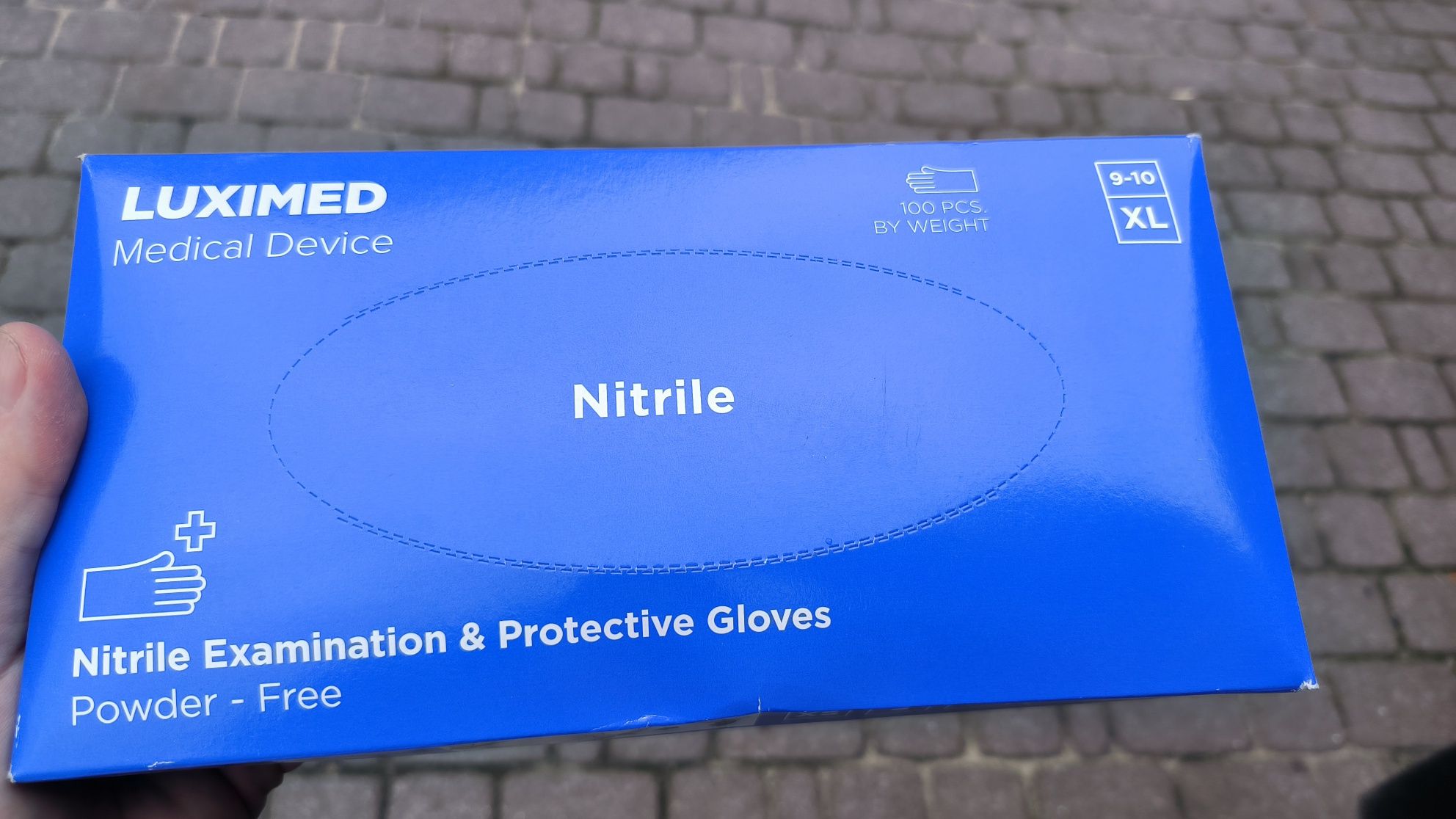 Rękawiczki nitrylowe niebieskie