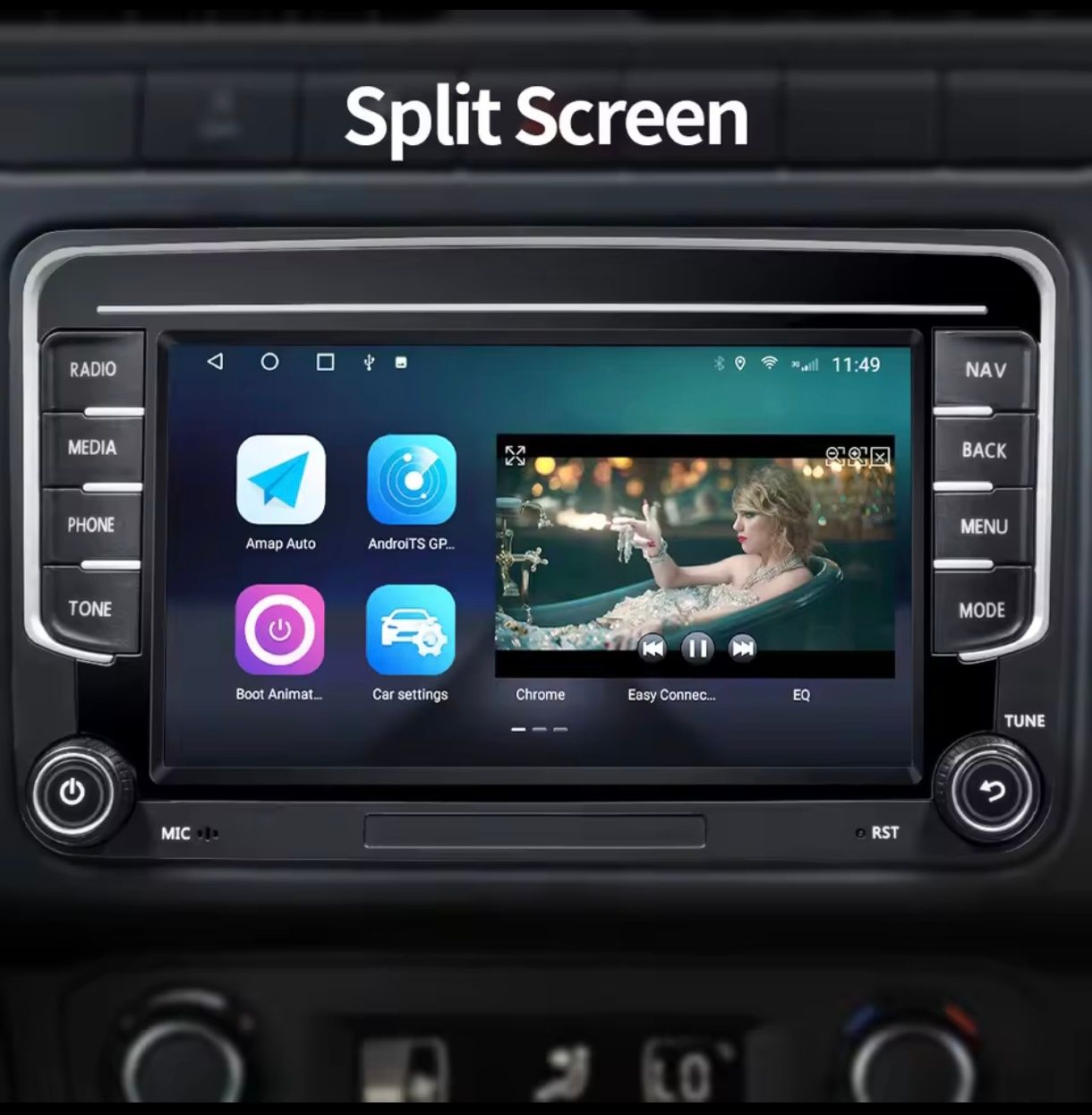 Radio Nawigacja 2/32gb Android 13 Carplay Vw,Passat,Golf,Skoda,Seat