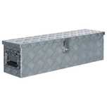 Vidaxl Aluminiowa Skrzynia, 80,5 X 22 X 22 Cm, Srebrna
