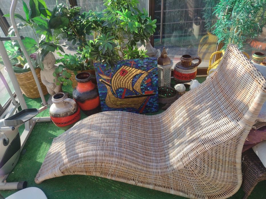 Leżak ratanowy duży