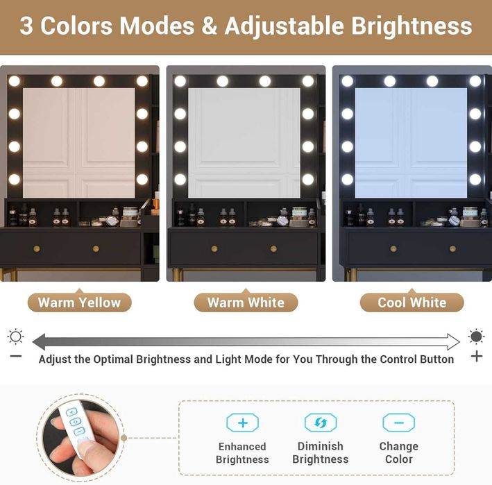 Nowa toaletka z oświetleniem / lustro LED / komoda / makijaż !N233!