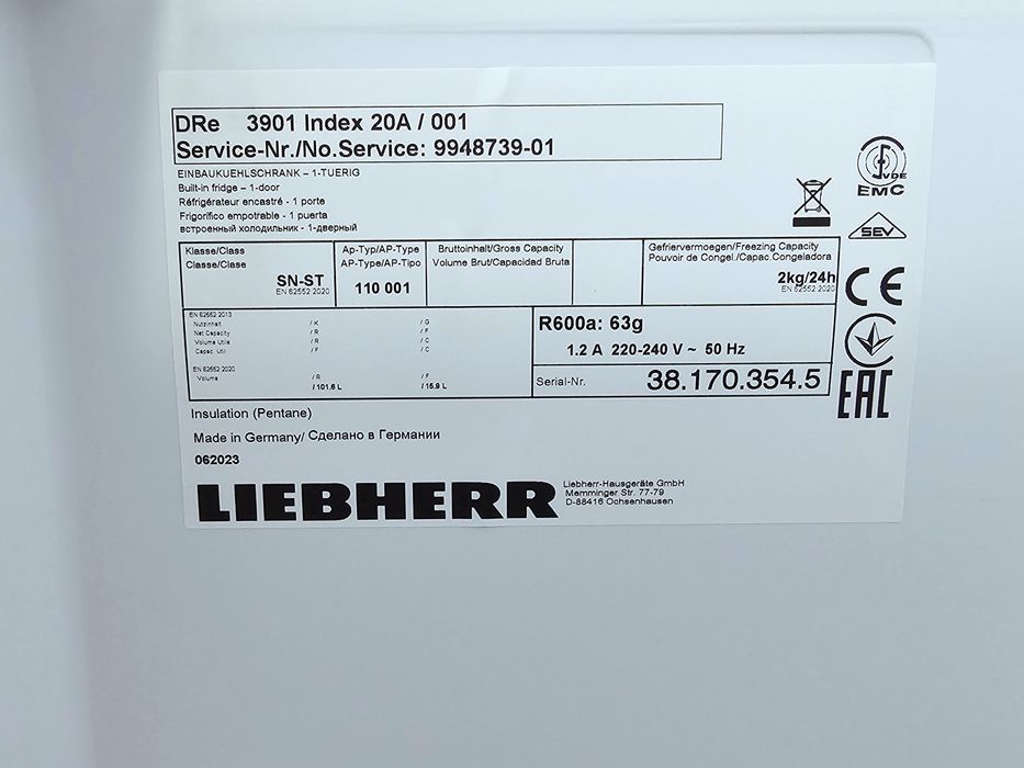 Холодильник Liebherr DRe 3901