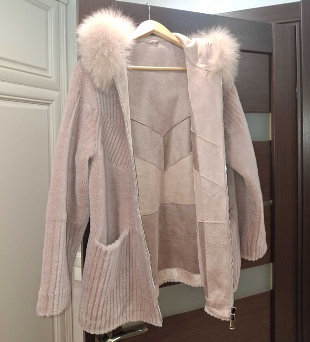 Дублянка овчина колір пудровий