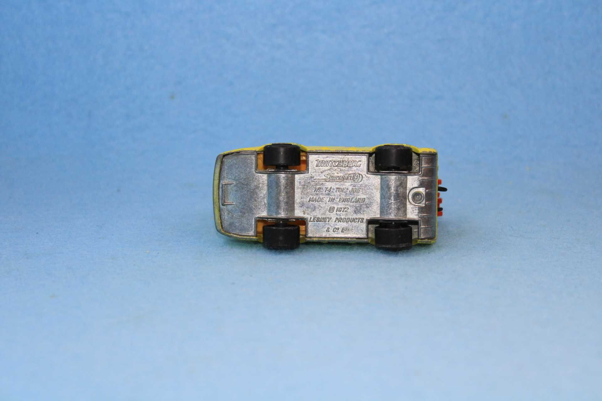 Rara miniatura Matchbox Superfast Toe Joe em amarelo
