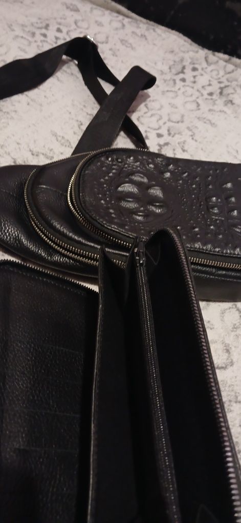 Мужской кожаный клатч Philipp Plein Филипп Плейн