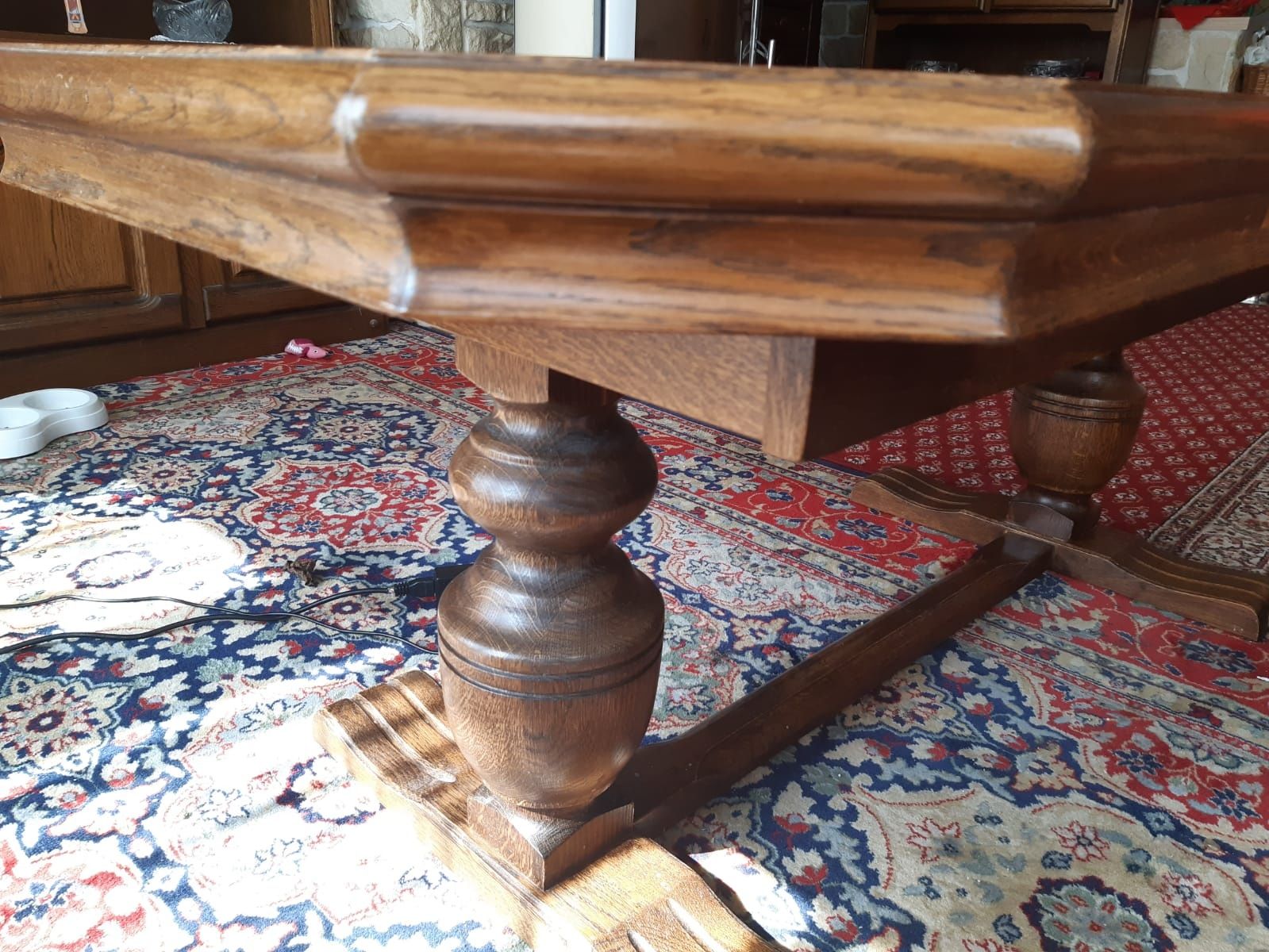 Stół dębowy 140 X 70 cm. Lite drewno, podnoszony I rozkładany