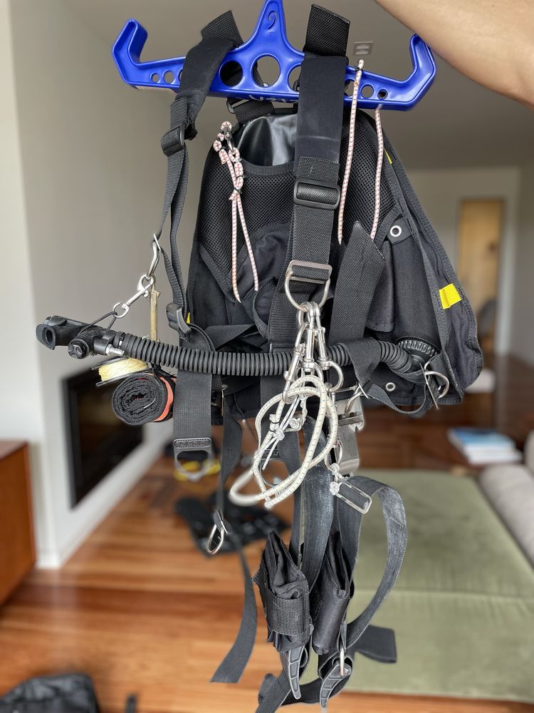 Conjunto side mount completo de mergulho