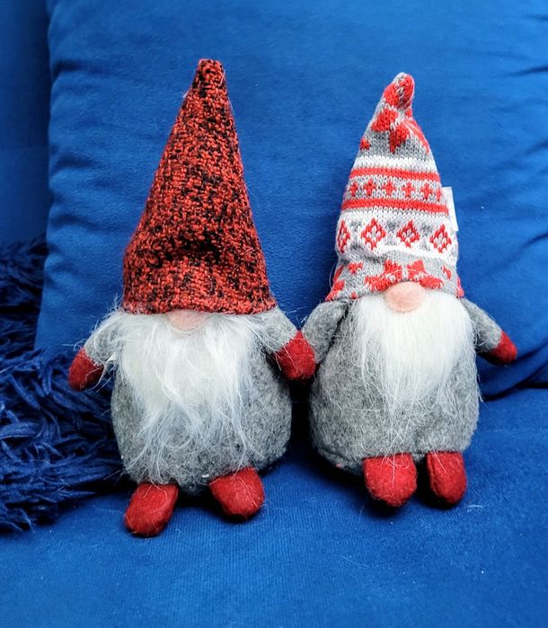 Zestaw skrzat świąteczny krasnal 2 sztuki