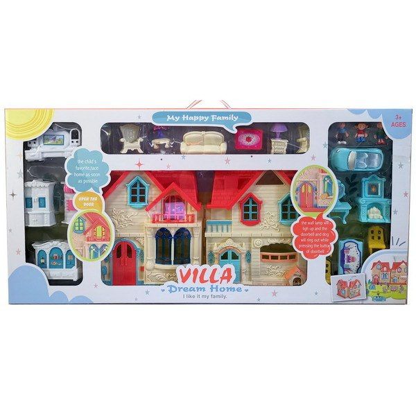 Domek Villa + Akcesoria domek dla lalek