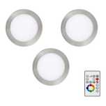 3xLED RGBW Ściemnialna oprawa wpuszczana TINUS 4,8W/230V + pilot 3000K