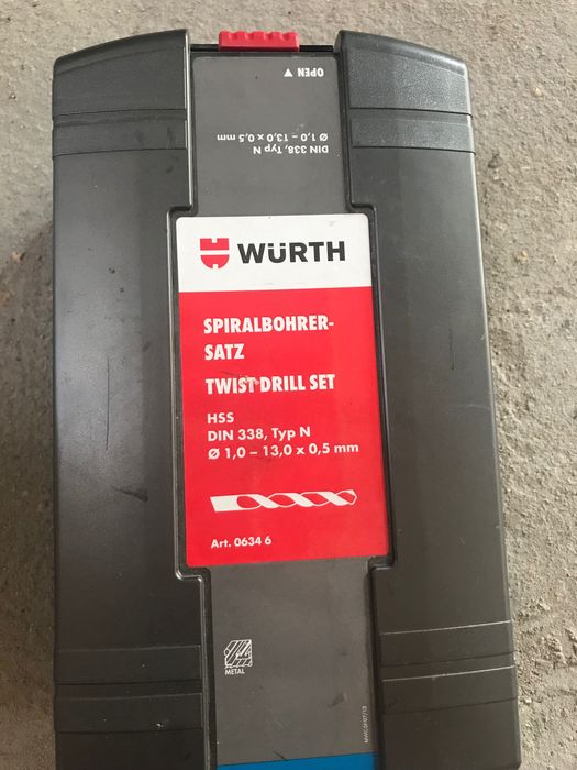 Wiertła spiralne do metalu wurth