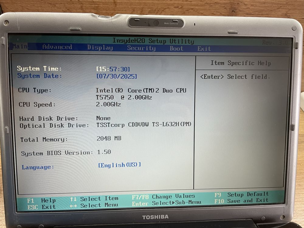 Ноутбук Toshiba a300