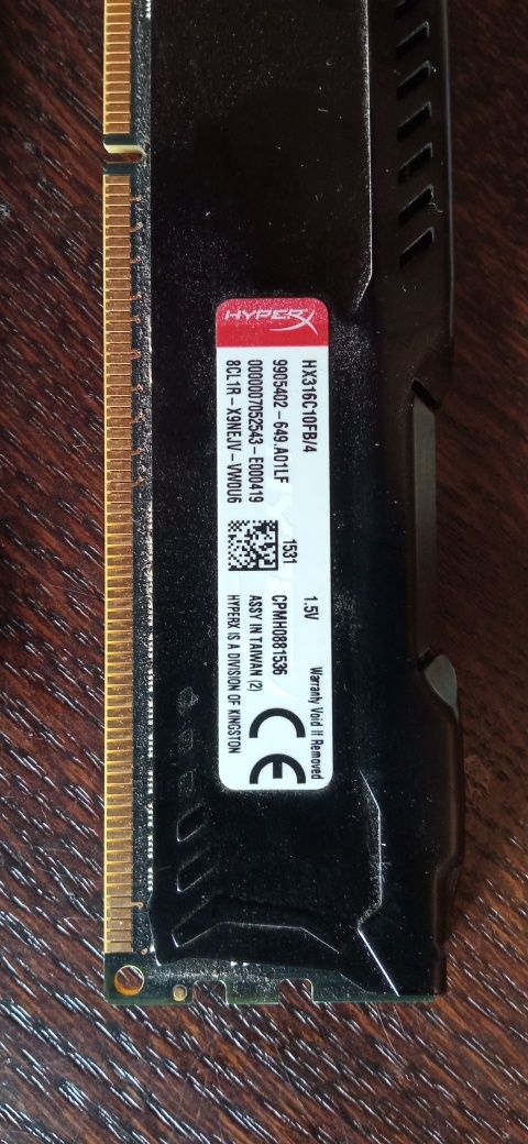 Pamięć RAM Kingston Fury Hyperx 8 GB  (2x4 GB)-DDR3- HX316C10FB/