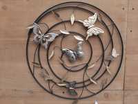 Okrągły dekor  ścienny z motylami