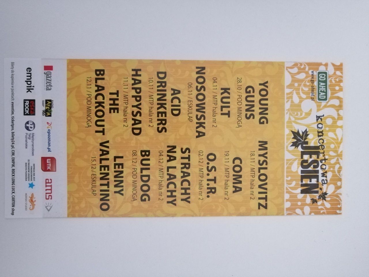 Ulotka/mini plakat Terrorym Fever 2 z 2011r. Peja, Decks, SLU, OSTR