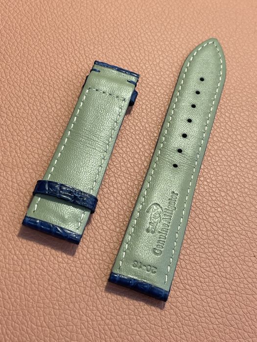 Кожаный ремешок из кожи крокодила 20 мм на 18 мм