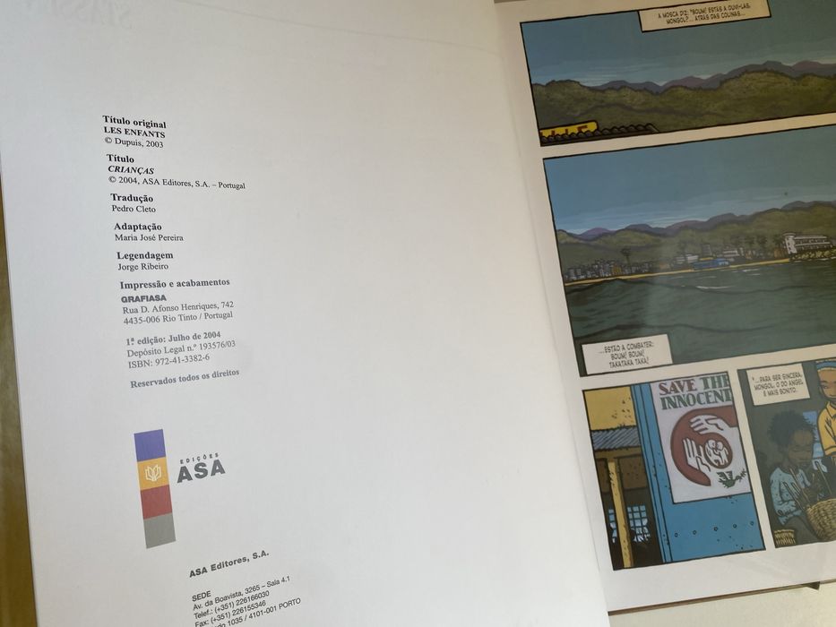 Livro de banda desenhada Crianças de Stassen