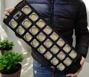 DUŻA Lampa solarna uliczna 600 LED 2000w MOCNA Halogen Zewnętrzna SOLA