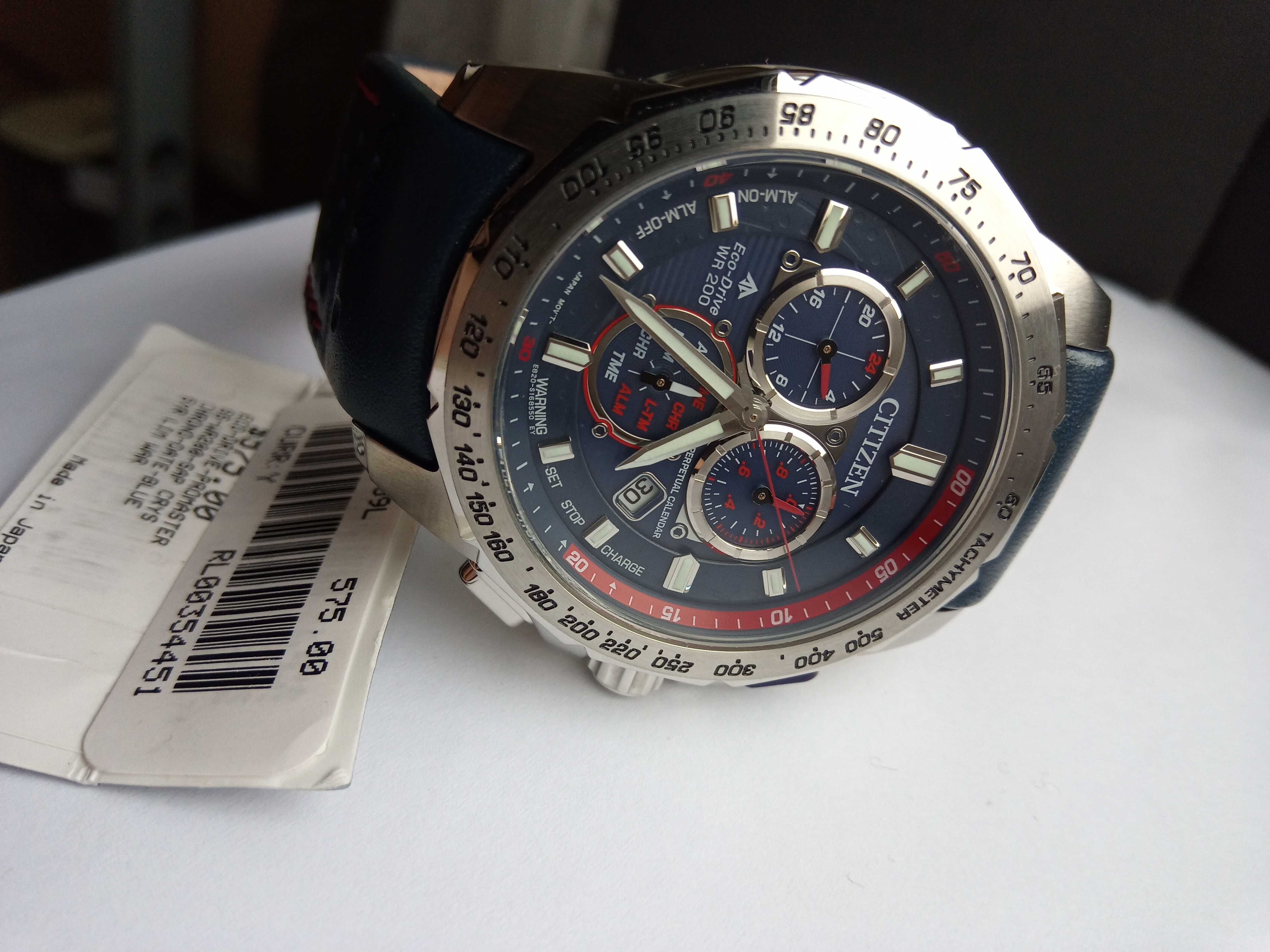 Citizen Eco-Drive BL5571-09L - сапфир, вечный календарь, второе время