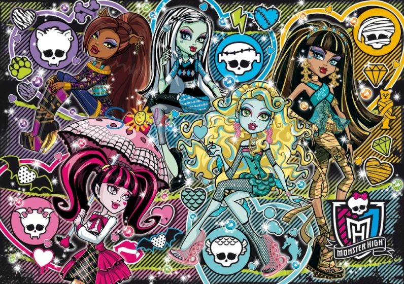 Monster High puzzle z klejnotami Clementoni 200 elementów puzle MH