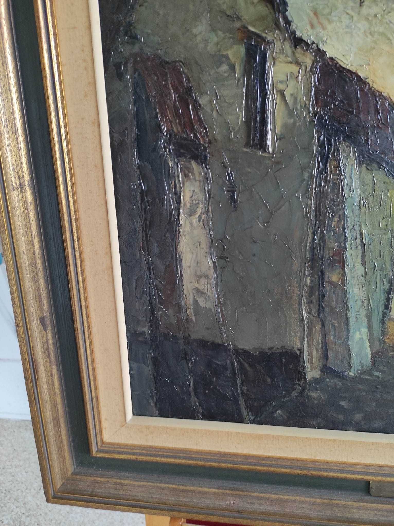 Obraz z drewnianą ramą 88x78cm Ksiądz po kolędzie