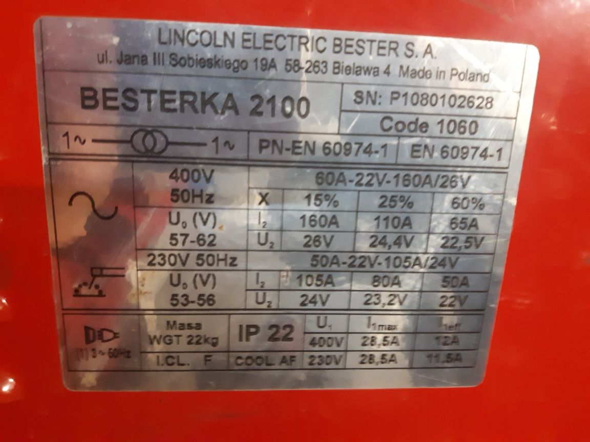 Spawarka bester 220 V  /  400V besterka dual