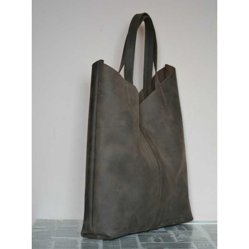 Елітна Велика шкіряна жіноча сумка Vintage сумочка незвична