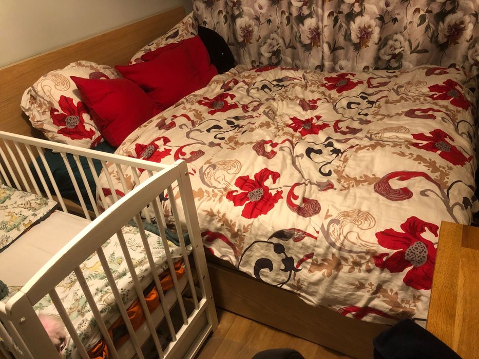 Łóżko malm 160x200 z 4 szufladami