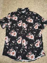 Рубашка гавайская р.L-XL объем 114-120см длина 80см