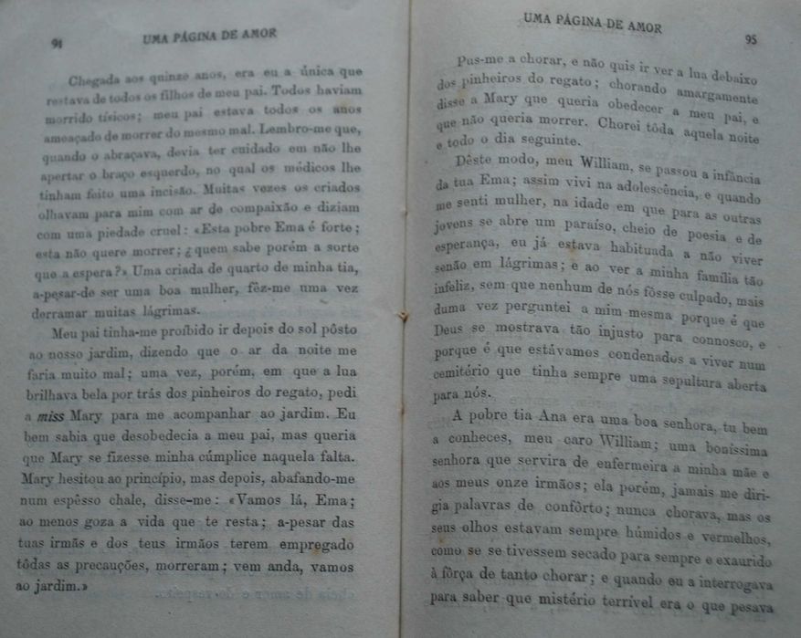 Uma Página de Amor de Pauli Mantegazza - Ano Edição 1927