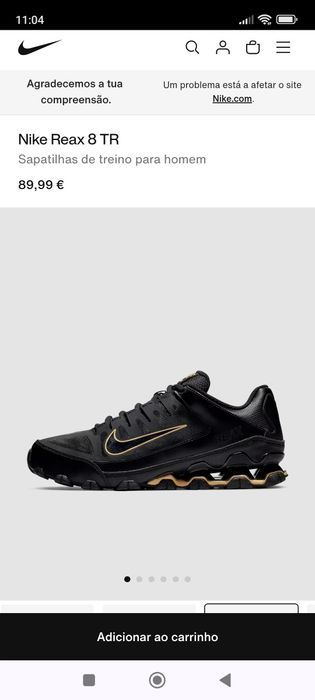 Nike Reax 8TR em bom estado