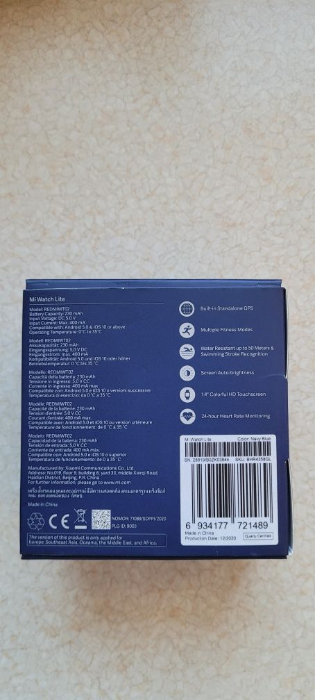 Smartwatch Mi Watch Lite