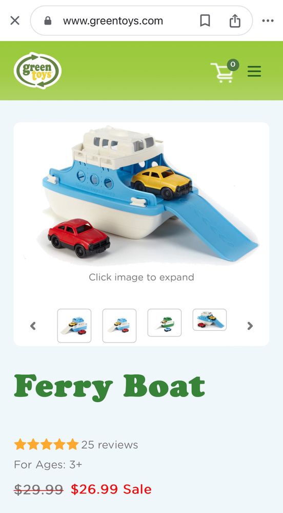 Екологічно чисті іграшки для купання пляжу лодка паром Green Toys