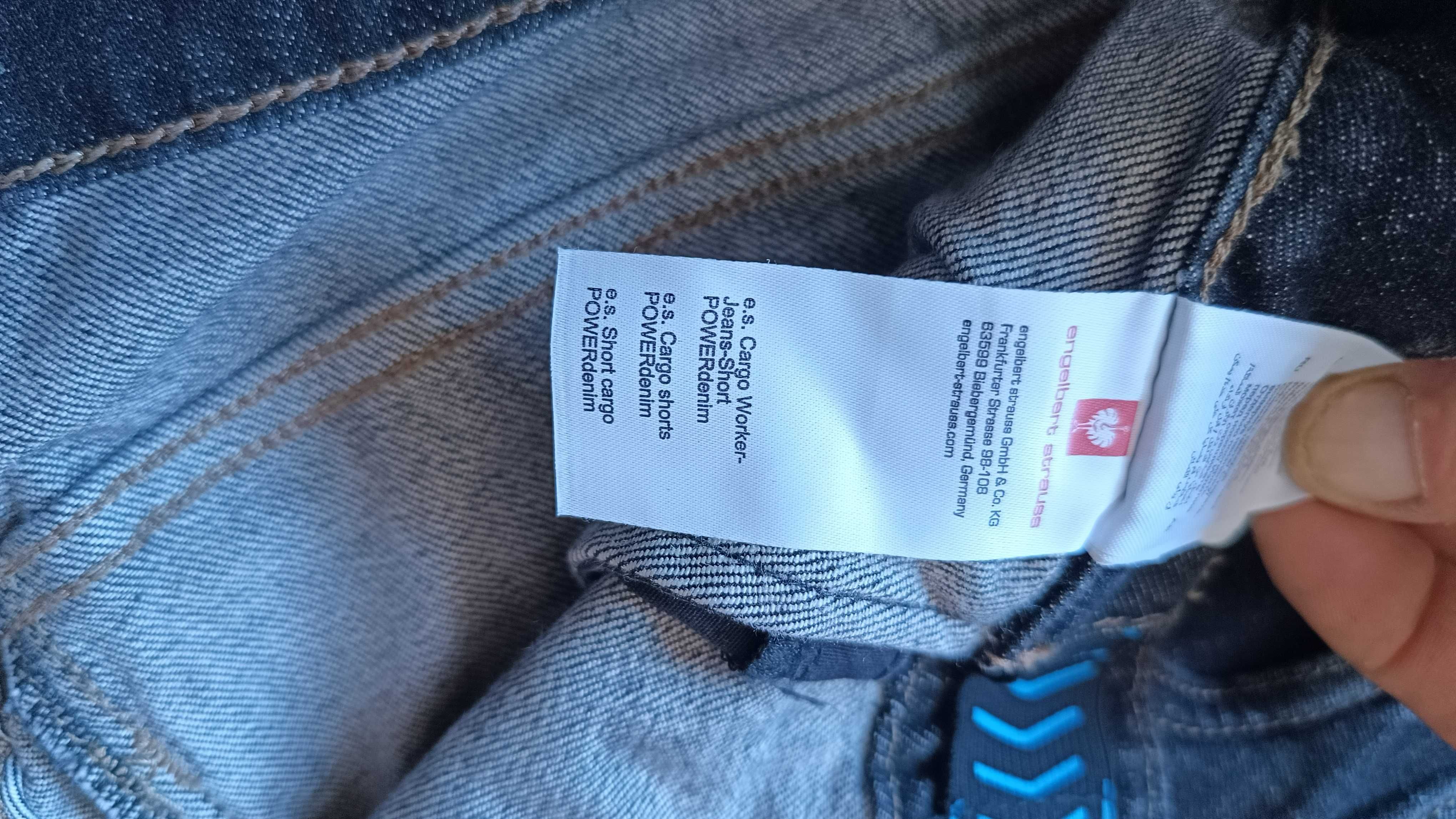 Krótkie spodnie ENGELBERT STRAUSS CARGO POWERDENIM r.XL(54) st.idealny