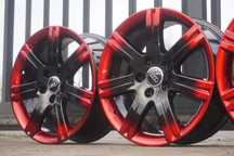 Alufelgi AUDI 7Jx17 et42 5x112 cb57,1 w cieniowaniu red candy, piekne!