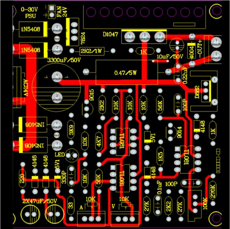 Блок питания регулируемый DC 0-30 V. Лабораторный источник питания. 3А