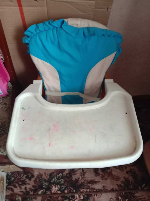 Детский деревянный стульчик Geoby со столиком для кормления, игр, твор