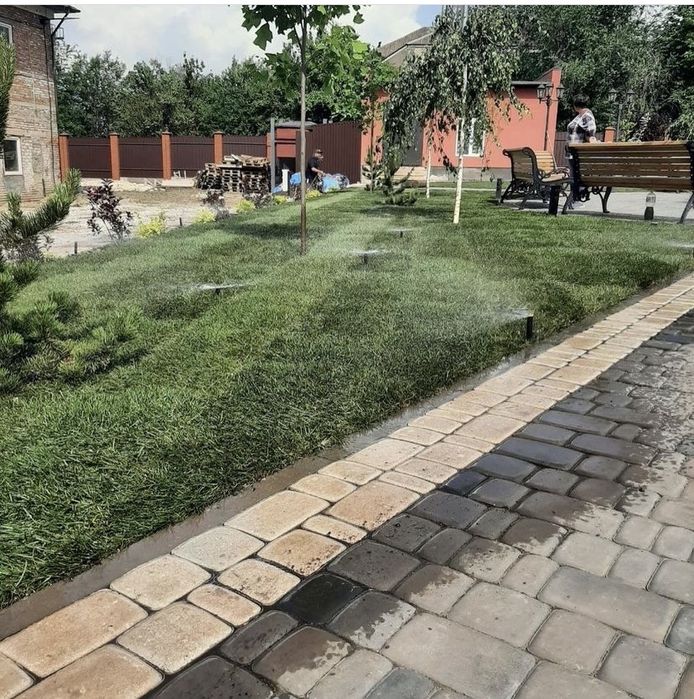 Ландшафтный дизайн/ландшафтний дизайн/аерація/газон/висадка рослин