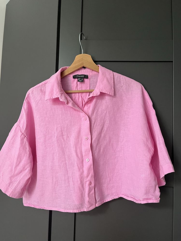 Koszula oversize szeroka l lato wakacje bawelna len